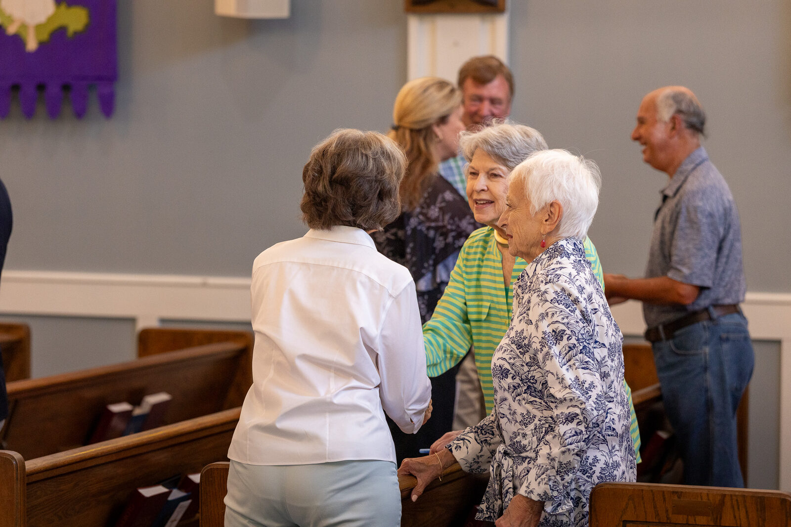 Gathered for conversation and fellowship