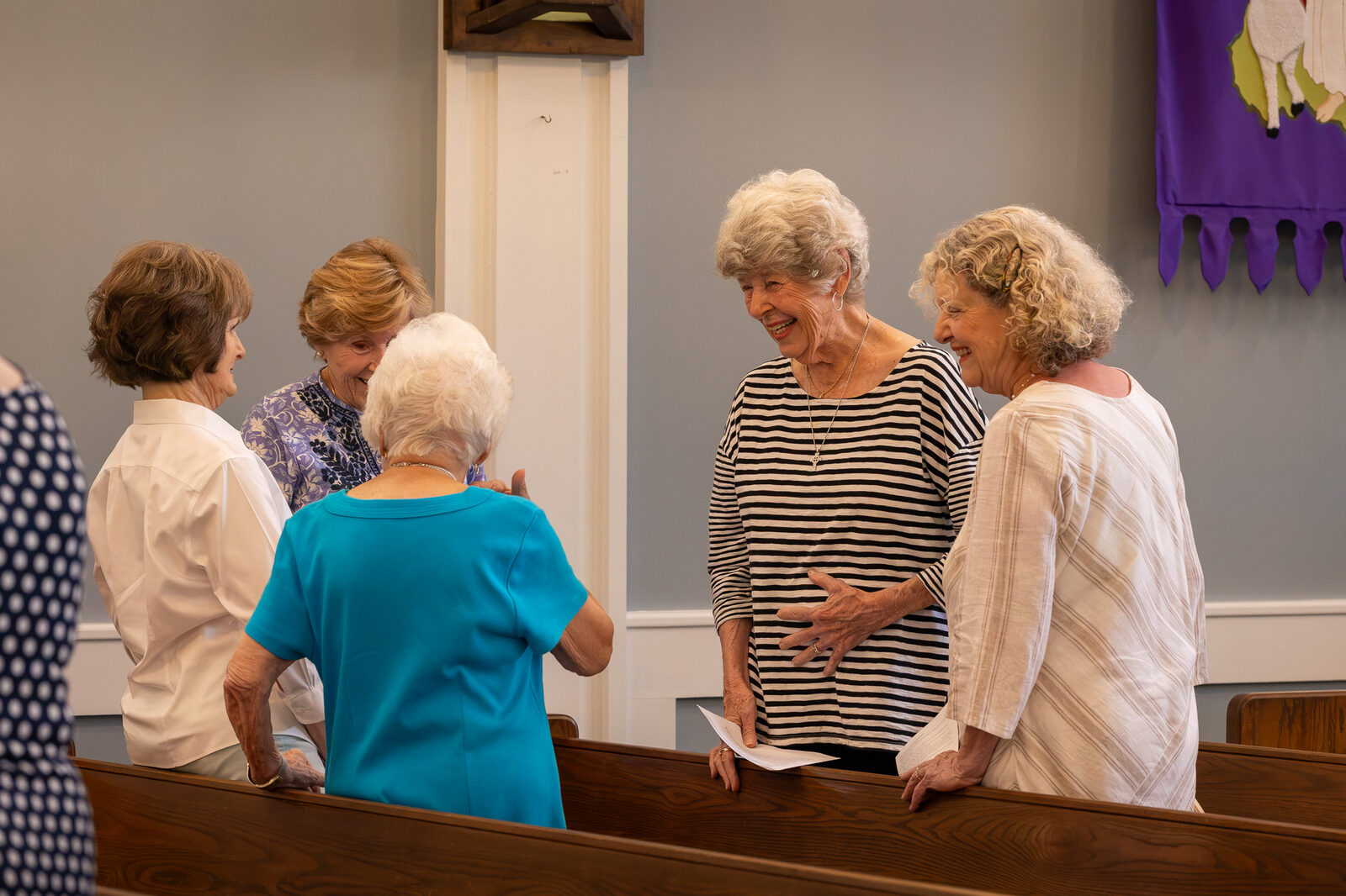 Friends together after the service
