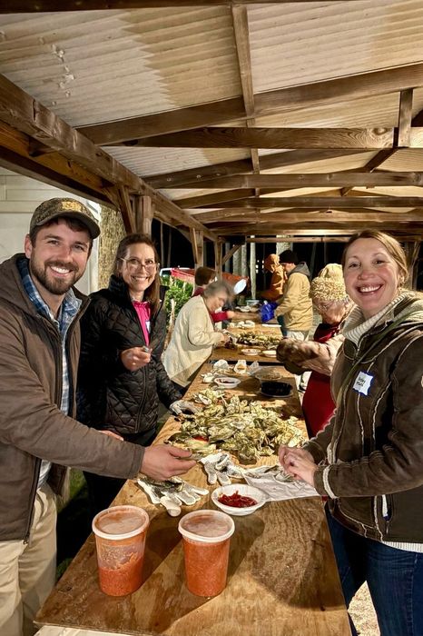 Fellowship at the oyster roast
