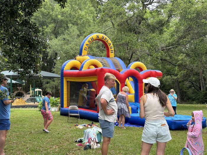 Bounce house fun in the sunshine