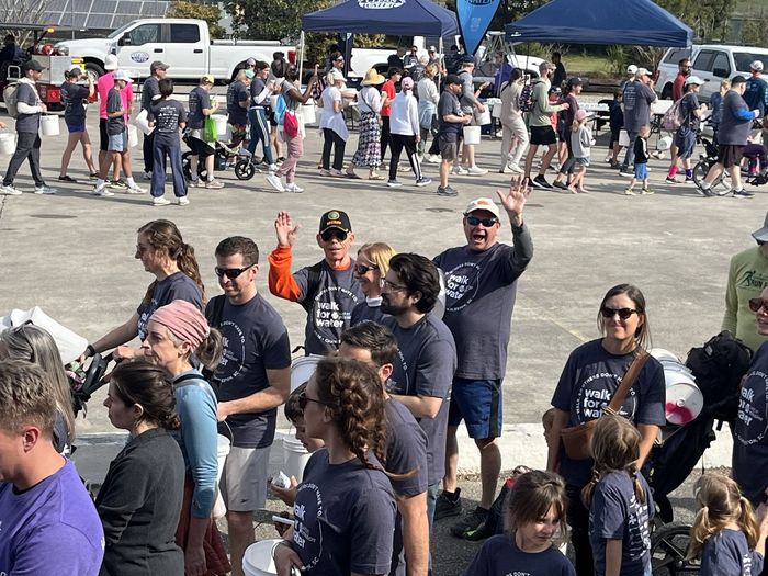 Gathering for Walk for Water