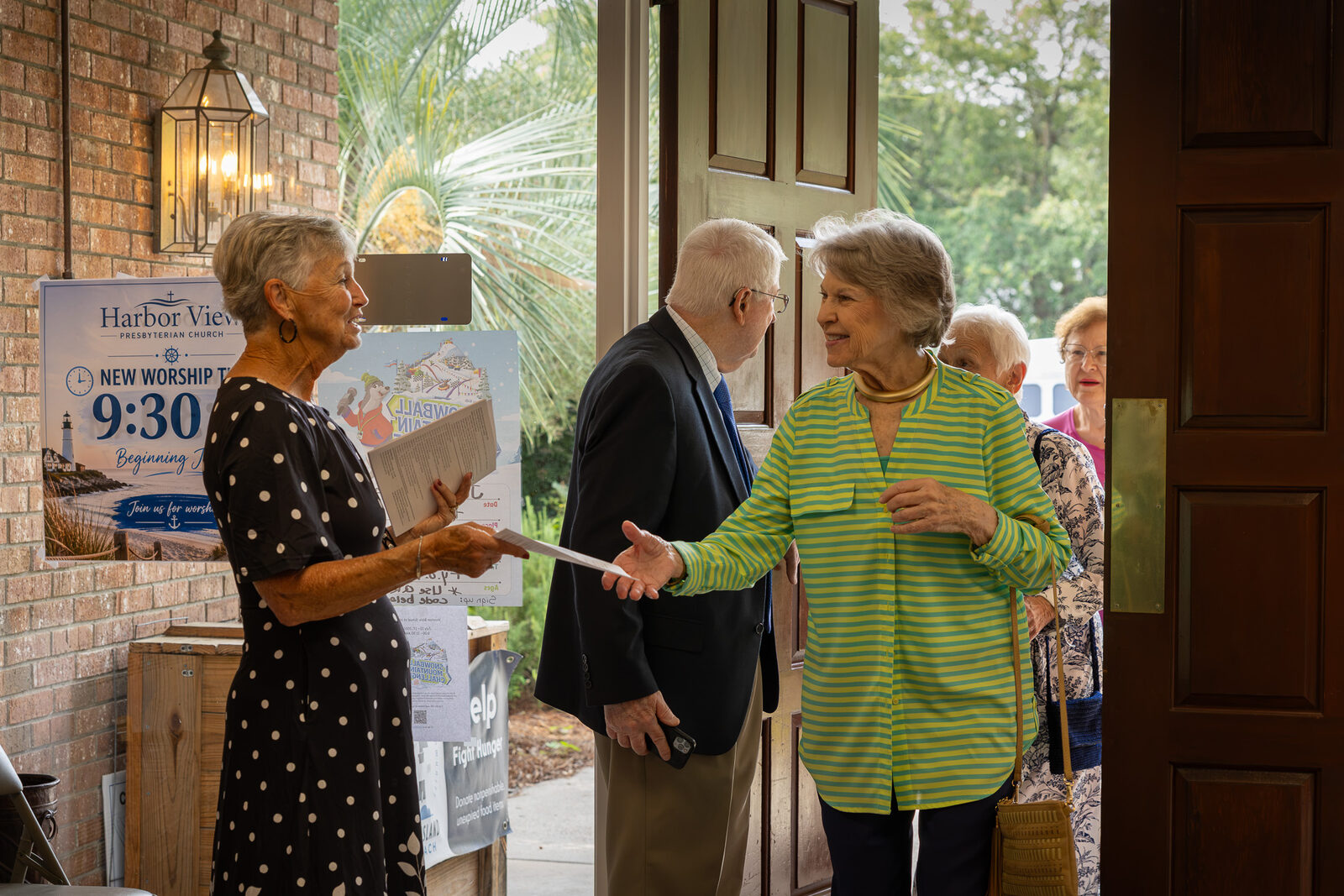A warm welcome at the door